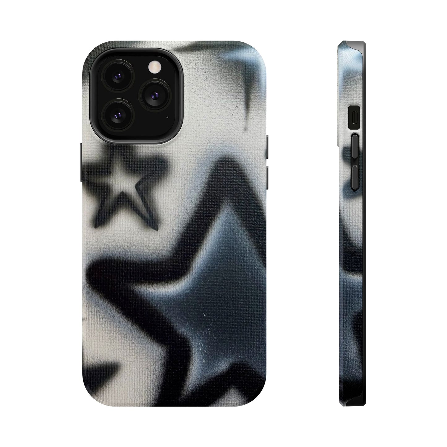 MagSafe "black & white stars" airbrush iPhone case