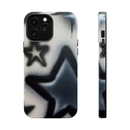 MagSafe "black & white stars" airbrush iPhone case