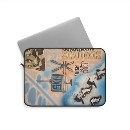 "high in the clouds" airbrush laptop sleeve