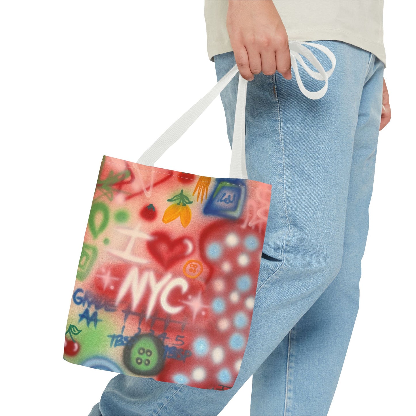 "i <3 NYC" airbrush tote bag