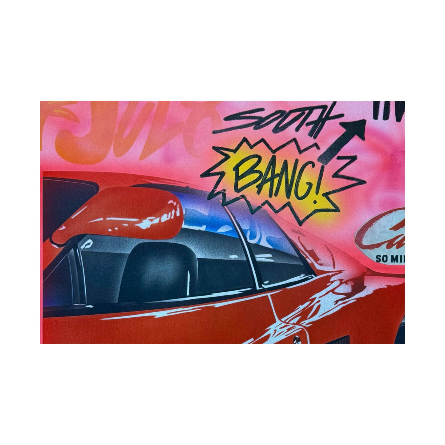 "miami momentos" airbrush horizontal print