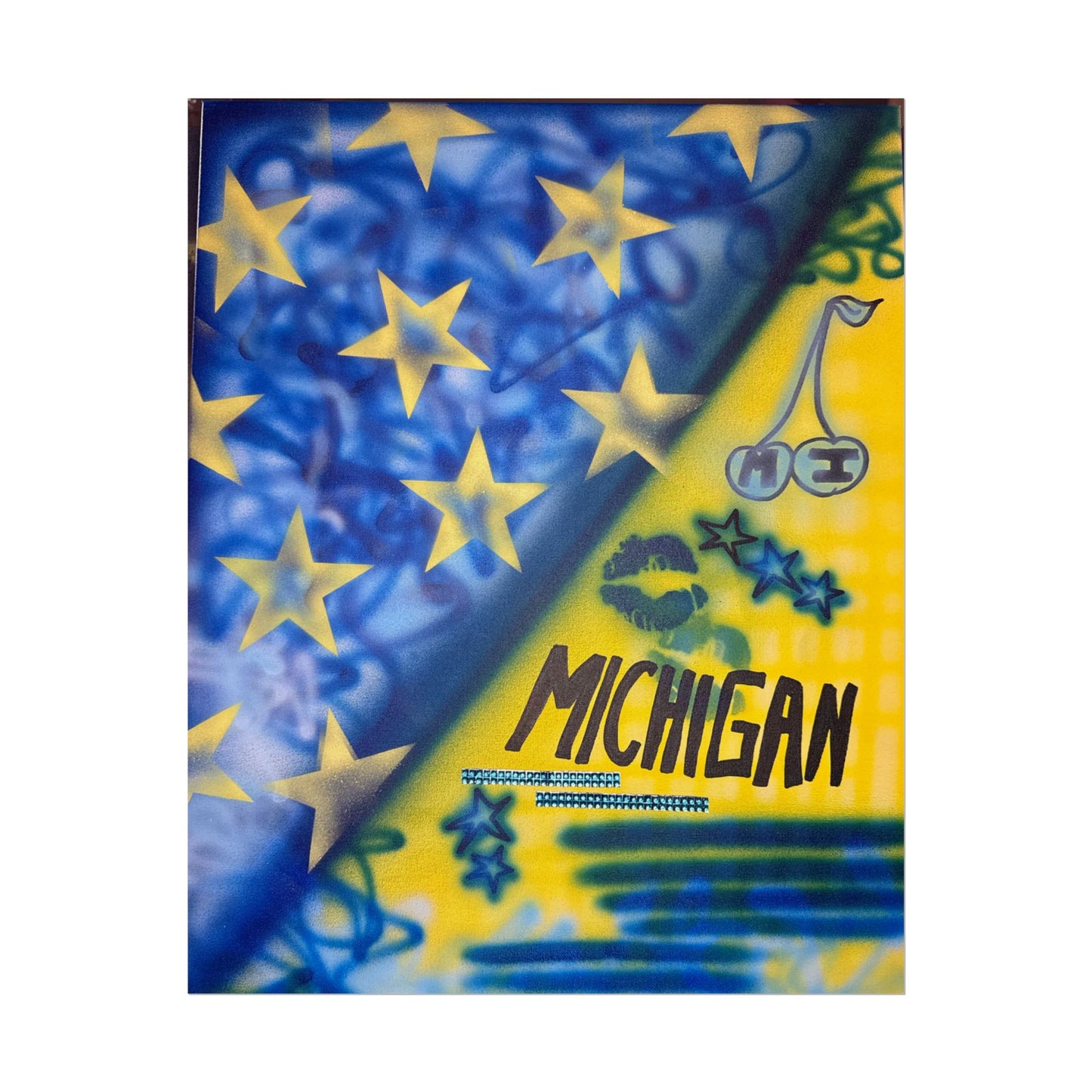 "ann arbor, michigan" airbrush rolled print