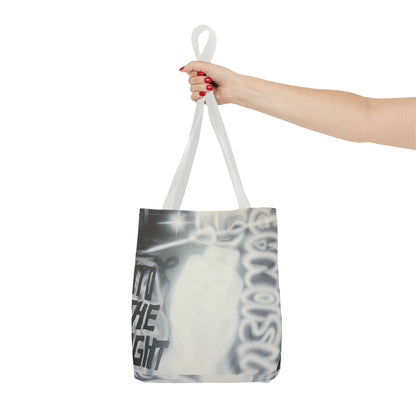 "into the night" airbrush tote bag