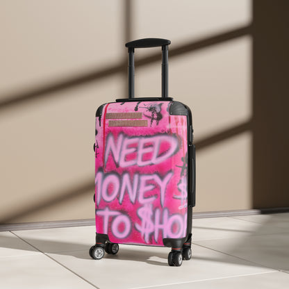 "need $$ to shop" airbrush suitcase