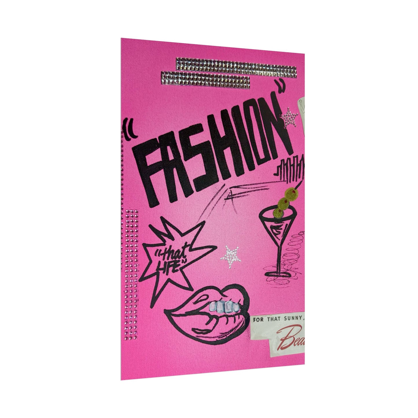 "high fashion" airbrush rolled print