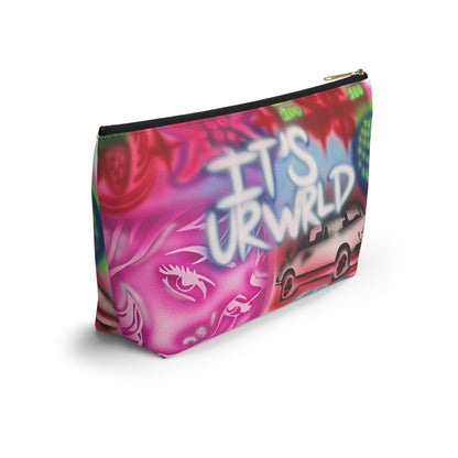 "it's ur WRLD" airbrush makeup pouch