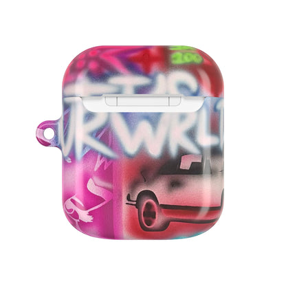"it's ur WRLD" airbrush airpod cases