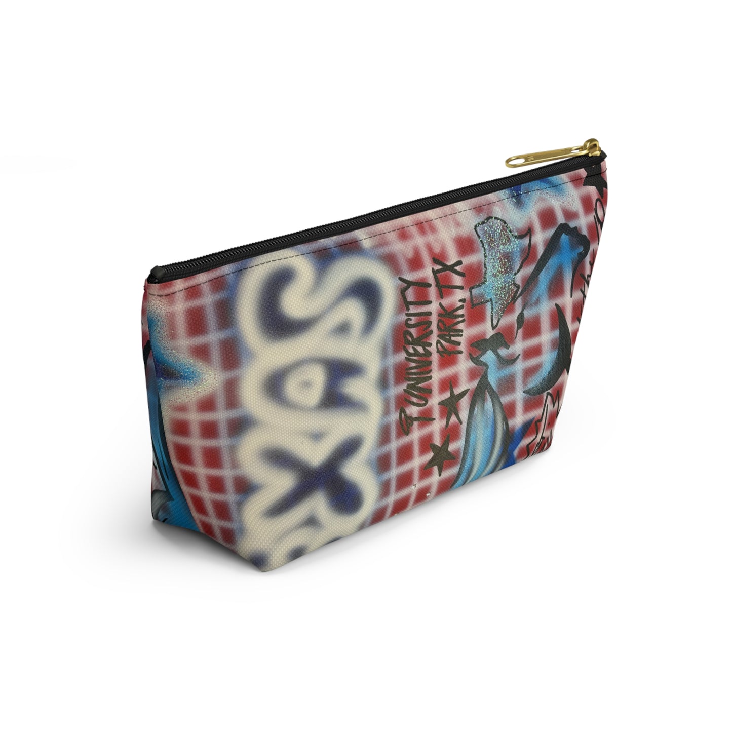 "texas" airbrush makeup pouch