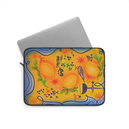 "citrus coastline" airbrush laptop sleeve