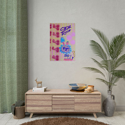 "sugar rush" airbrush rolled print