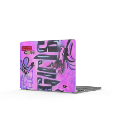 "neon nights" airbrush matte macbook case