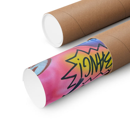 "miami momentos" airbrush horizontal print