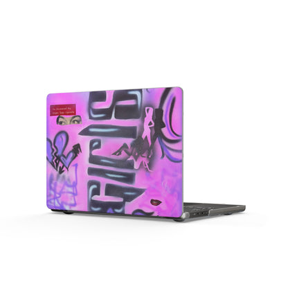 "neon nights" airbrush matte macbook case