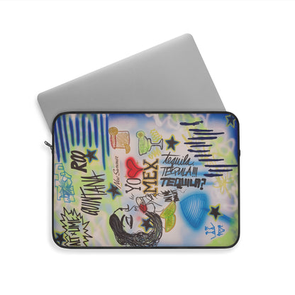 "salted lime" airbrush laptop sleeve