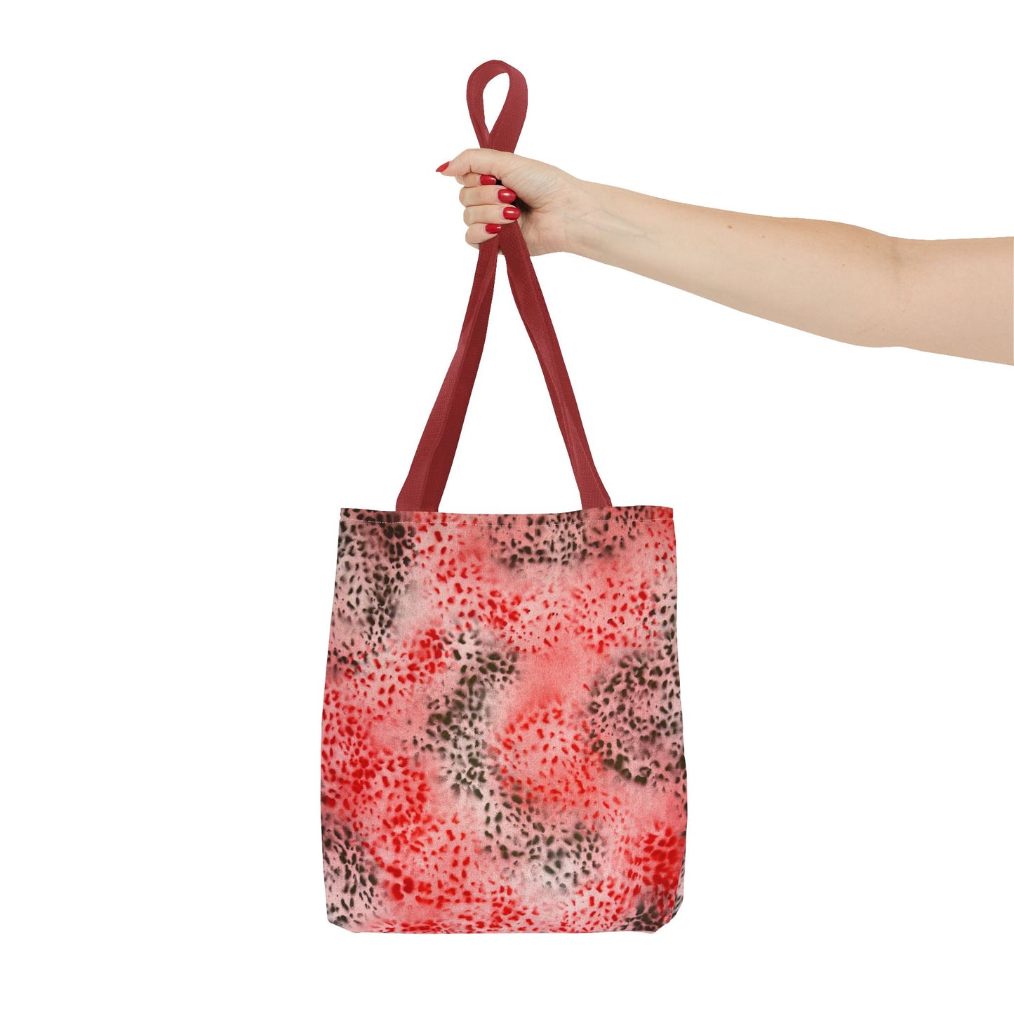 "red cheetah" airbrush tote bag