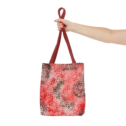 "red cheetah" airbrush tote bag