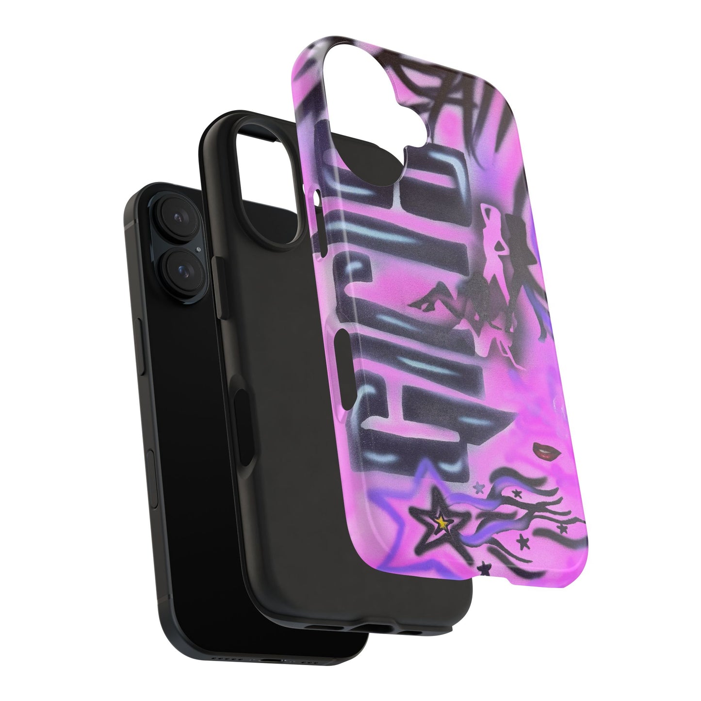 "neon nights" airbrush iPhone case