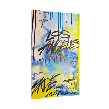 "los angeles" airbrush rolled print
