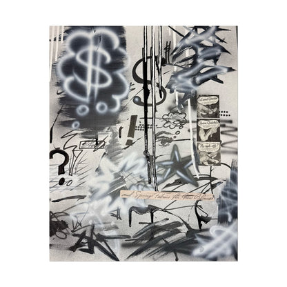 "monochrome mood" airbrush rolled print