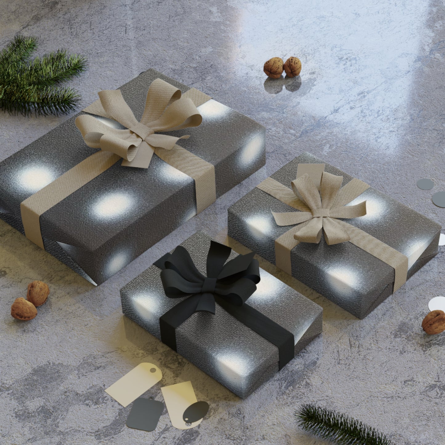 "coconut noir polka dot" airbrush wrapping paper