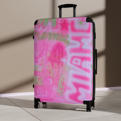 "miami matcha" airbrush suitcase