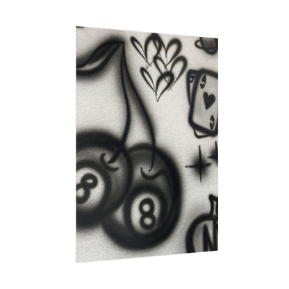 "hidden ace" airbrush rolled print