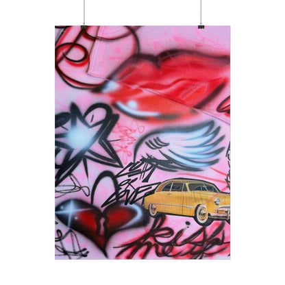 "lust or love" airbrush rolled print
