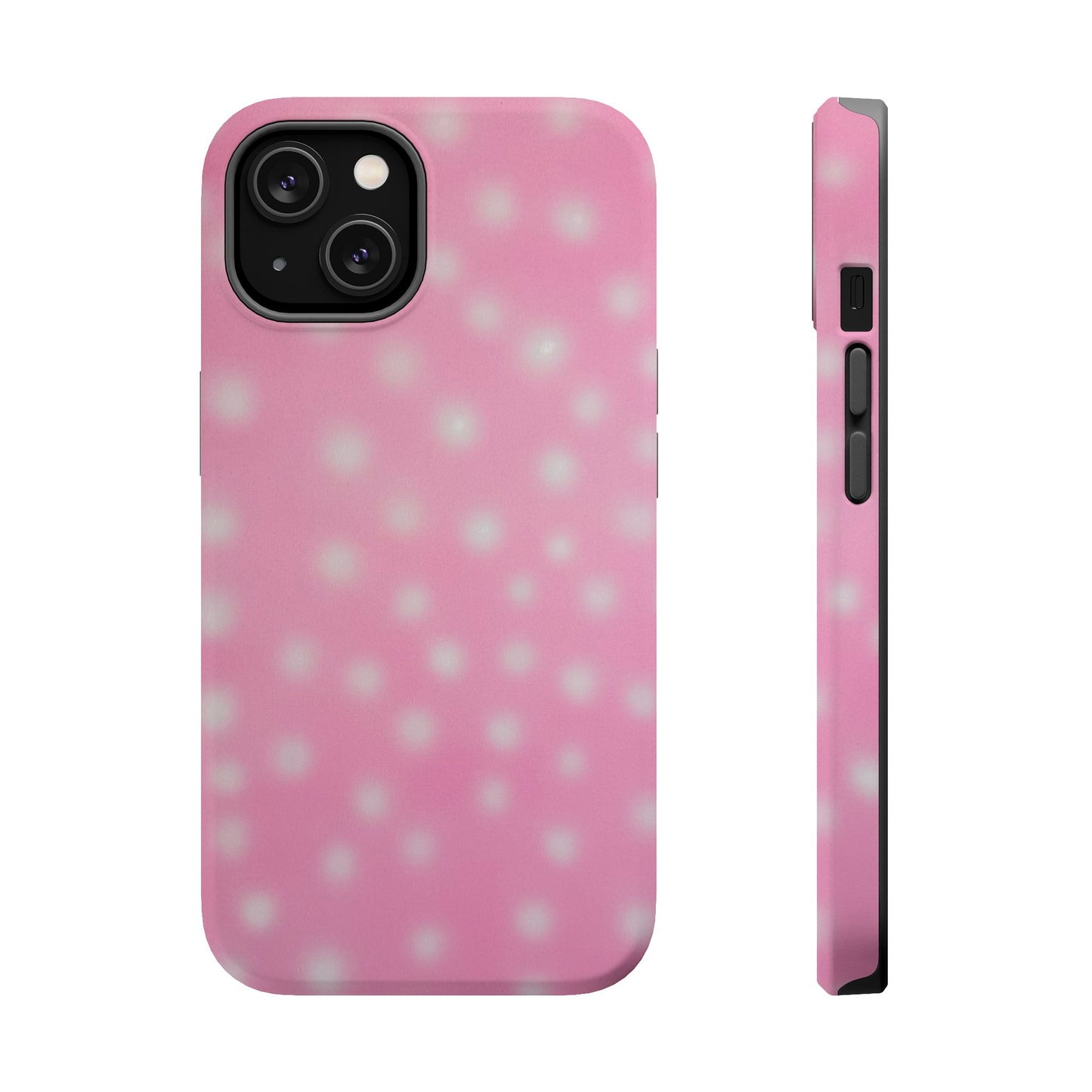 MagSafe "strawberry swirl polka dot" airbrush iPhone case