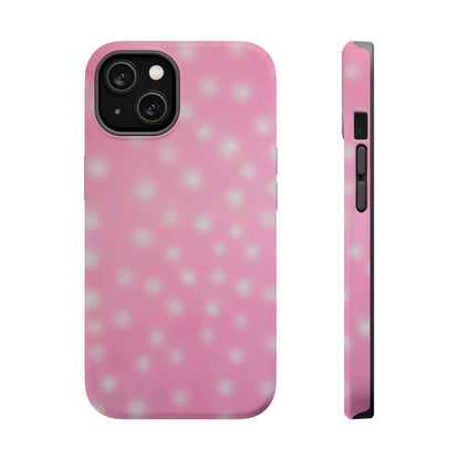 MagSafe "strawberry swirl polka dot" airbrush iPhone case