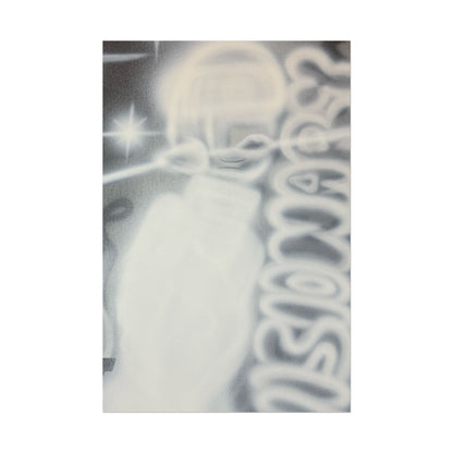 "visionary" airbrush rolled print