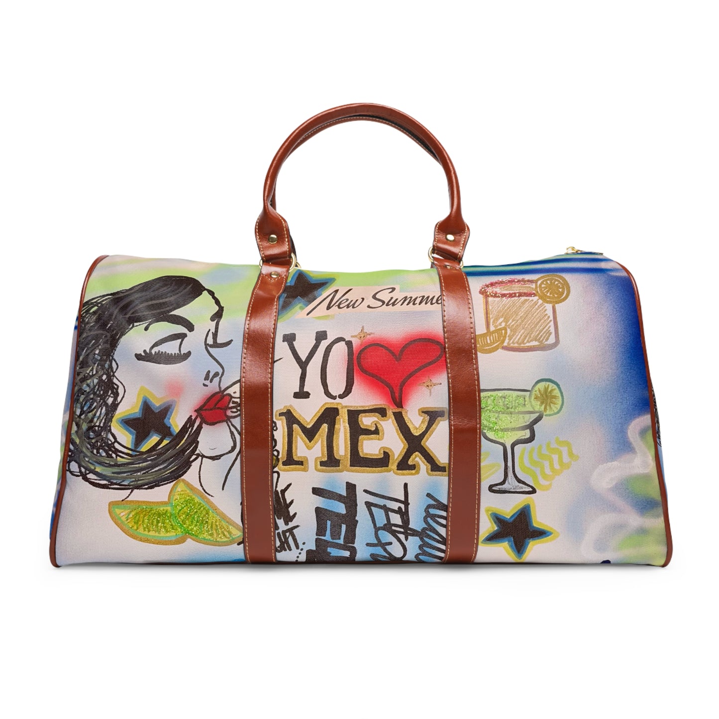 "salted lime" airbrush waterproof travel bag
