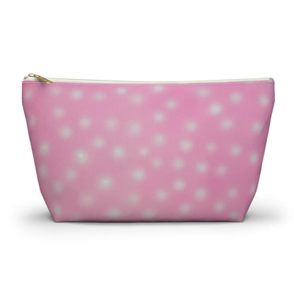 "strawberry swirl polka dot" airbrush makeup pouch