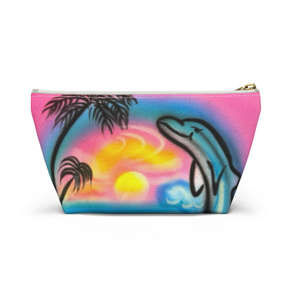 "dolphin love" airbrush makeup pouch