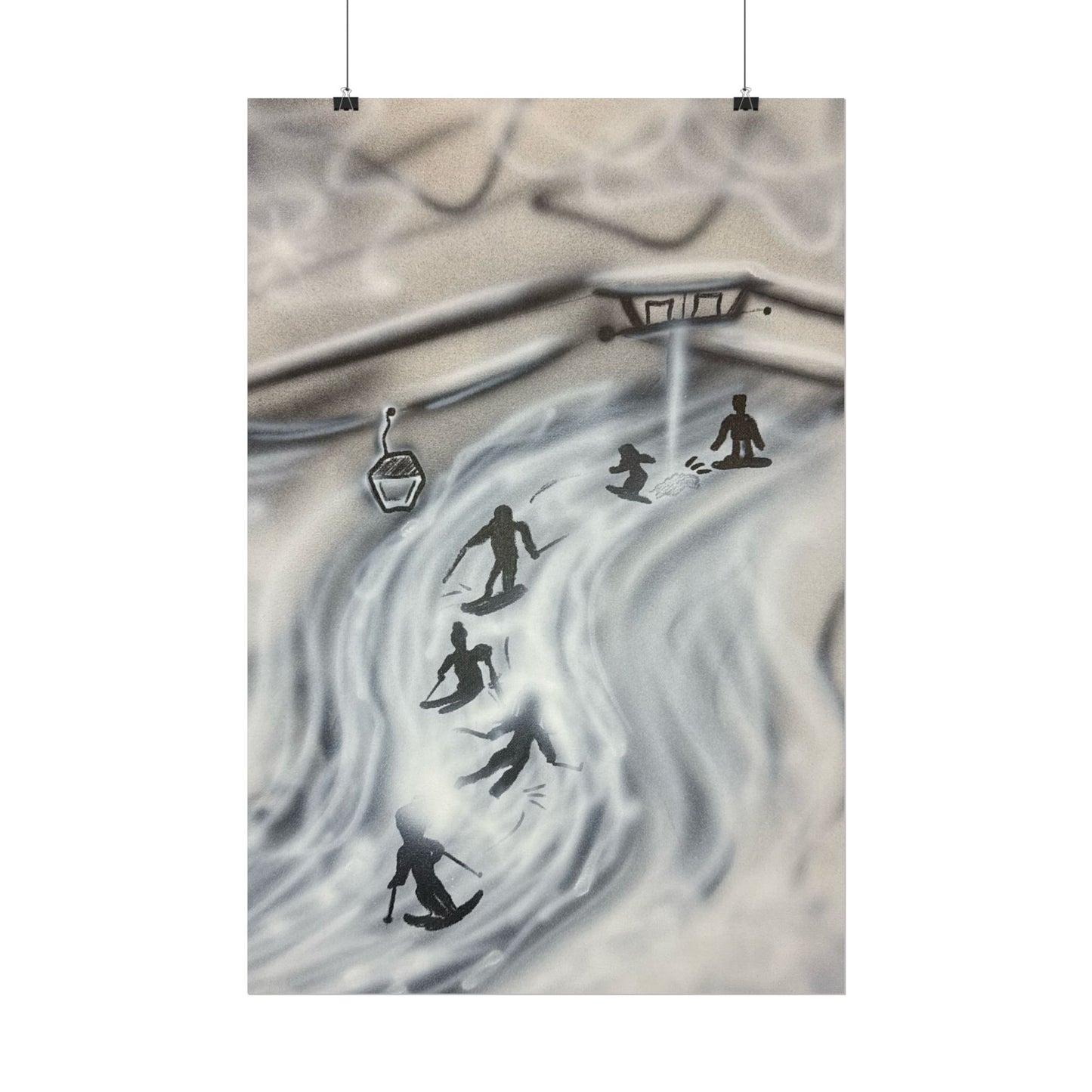 "arctic avalanche" airbrush rolled print