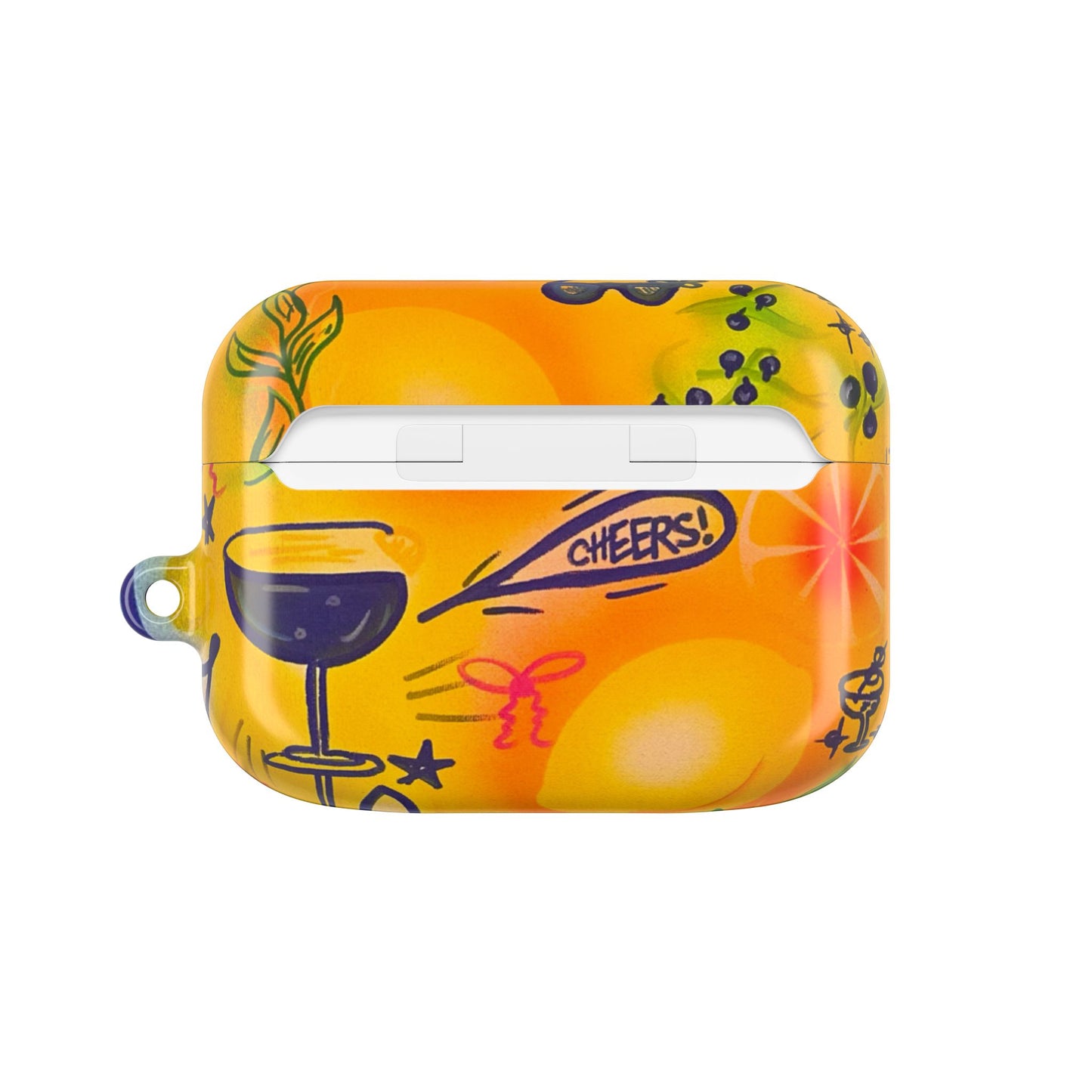 "citrus coastline" airbrush airpod cases