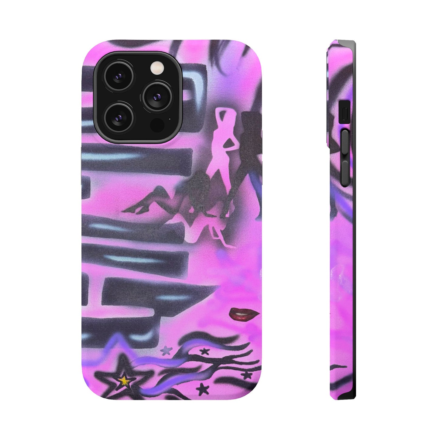 MagSafe "neon nights" airbrush iPhone case