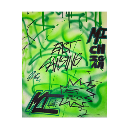 "east lansing, mi" airbrush rolled print