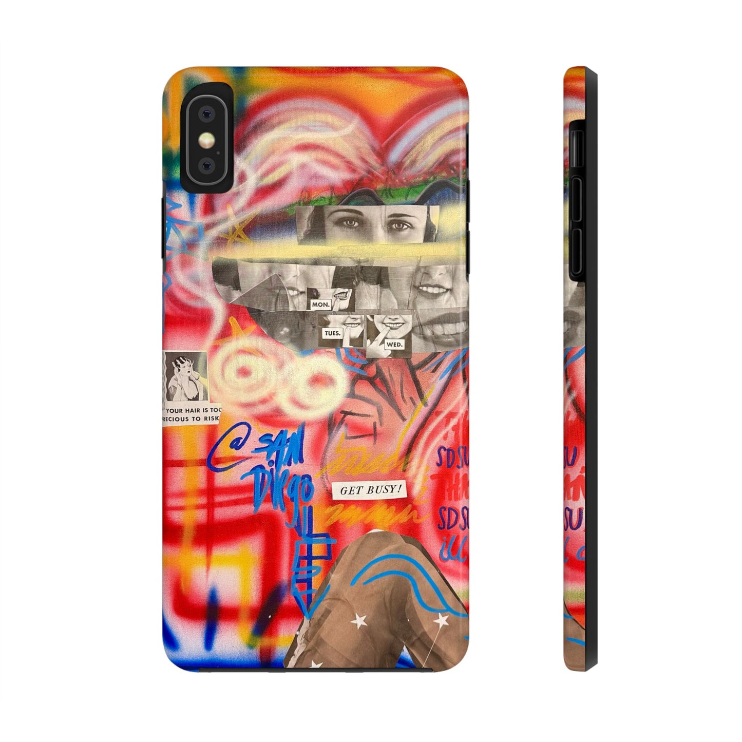 "get busy!" airbrush iPhone case