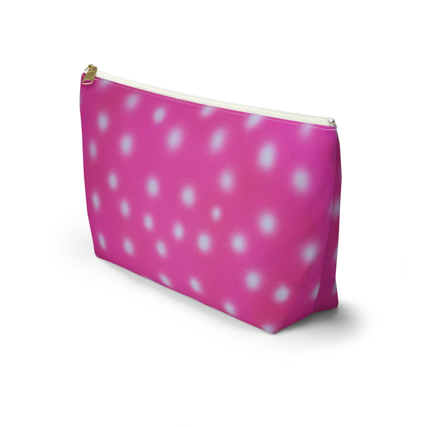 "bubblegum polka dot" airbrush makeup pouch