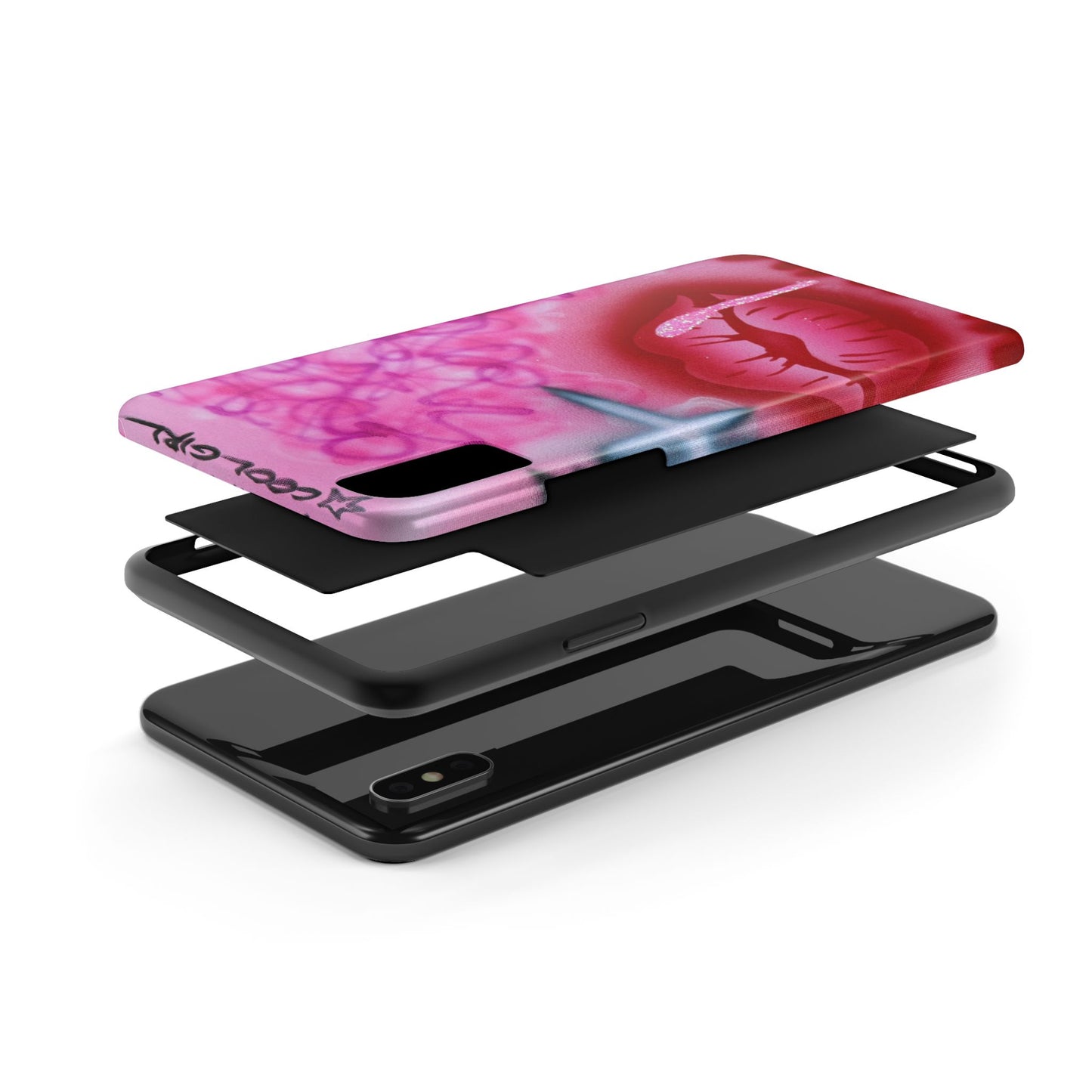 "glitter aura" airbrush iPhone case