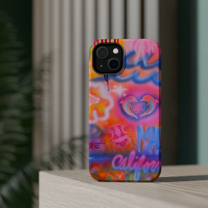 "mornings in malibu" MagSafe airbrush iPhone case