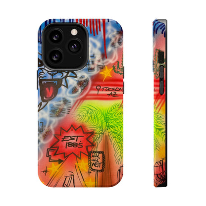 MagSafe "university of arizona pt. 2" airbrush iPhone case