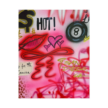 "IT girl" airbrush rolled print