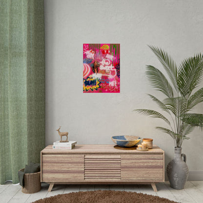"sweet escape" airbrush rolled print