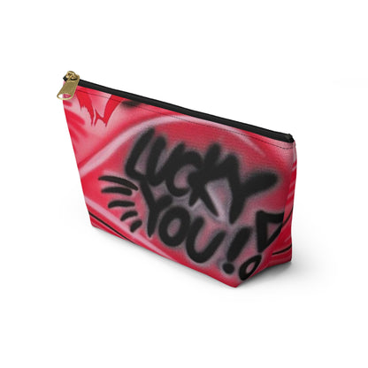 "lucky you pt. 3" airbrush makeup pouch