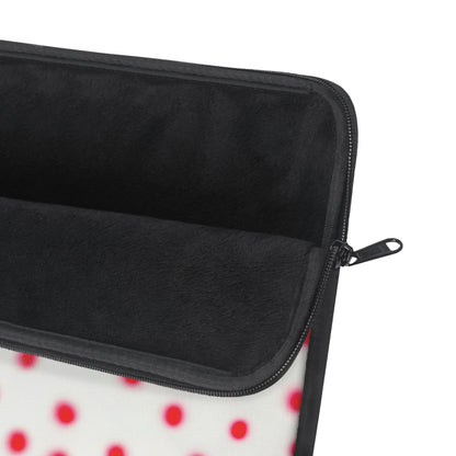 "vanilla cherry polka dot" airbrush laptop sleeve