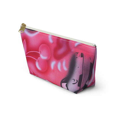 "on her way" airbrush makeup pouch