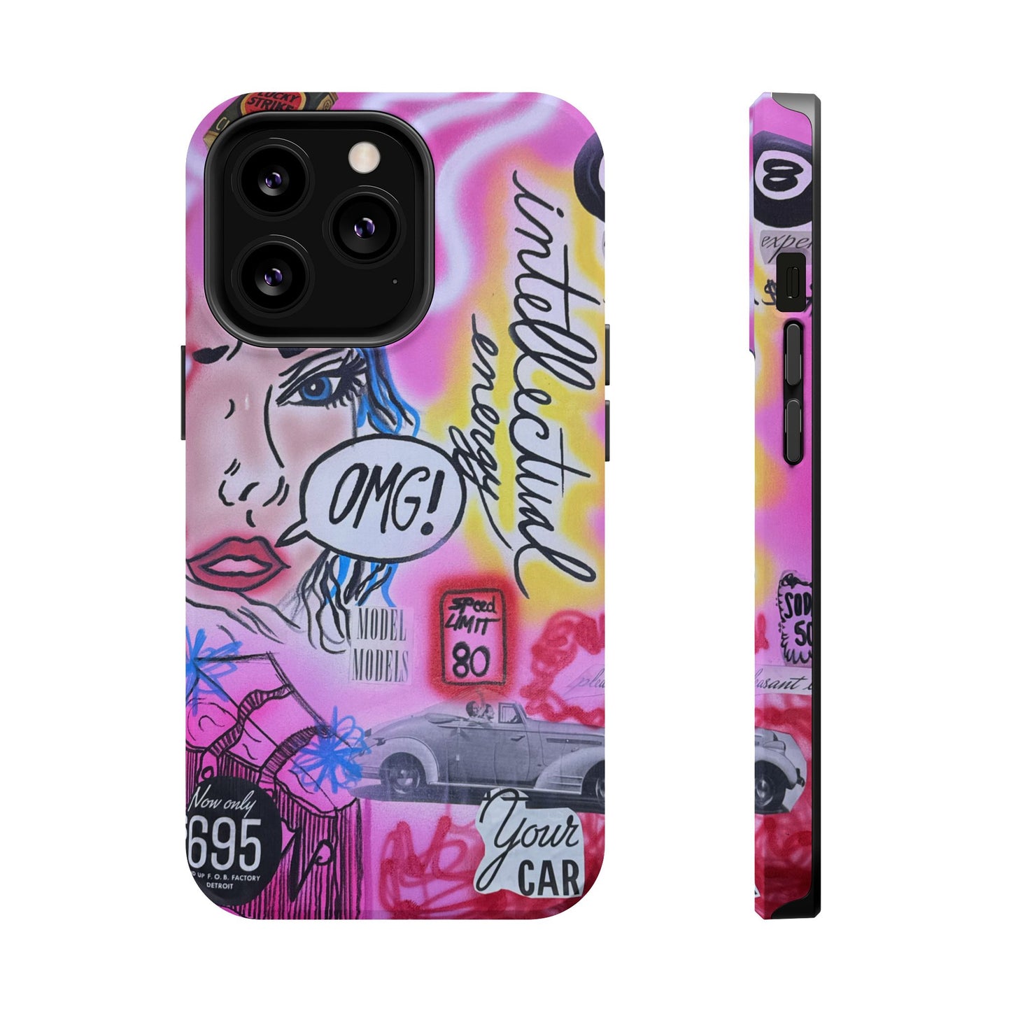 MagSafe "intellectual energy" airbrush iPhone case
