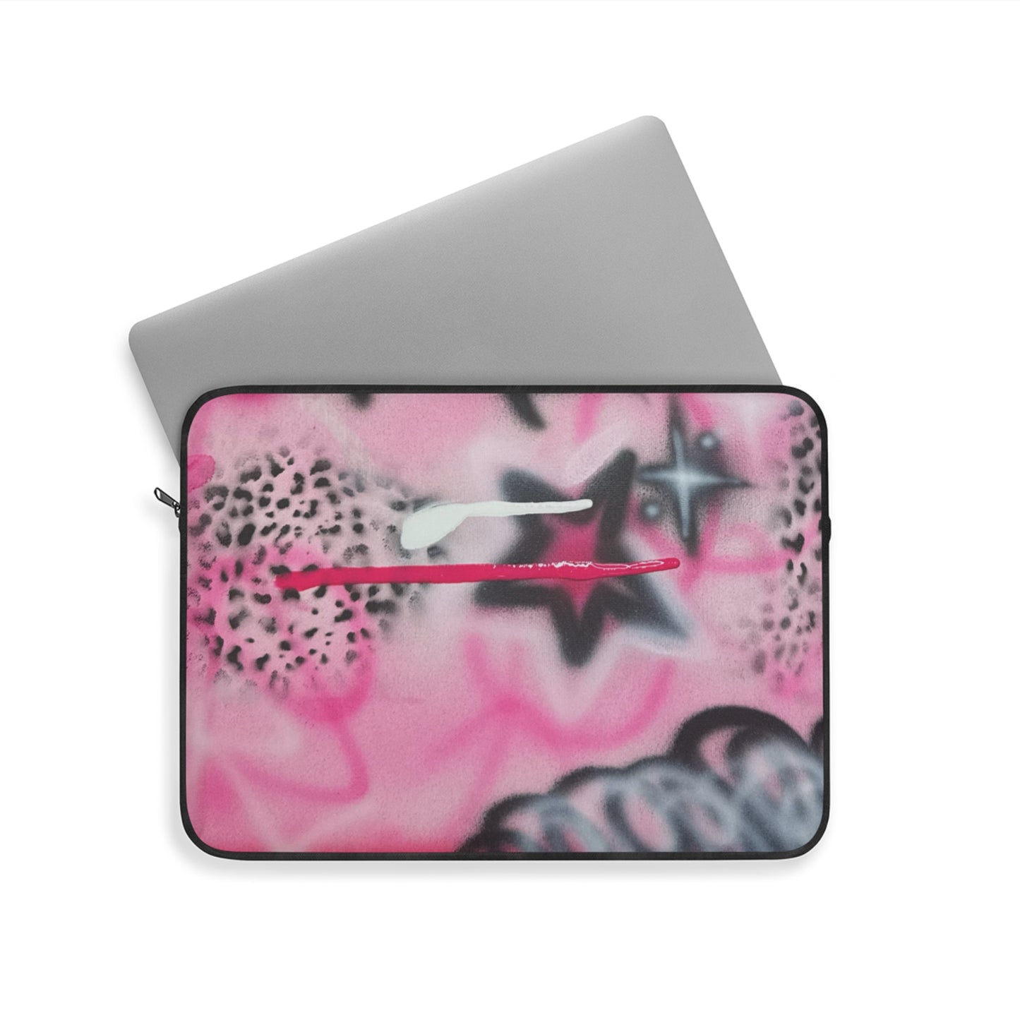 "pink cheetah" airbrush laptop sleeve