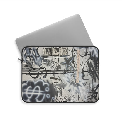 "monochrome mood" airbrush laptop sleeve